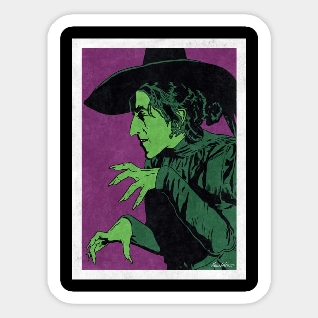 WICKED WITCH OF THE WEST - The Wizard of OZ (Pop Art) Sticker by Famous Weirdos